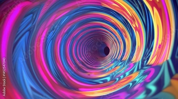 Obraz Vibrant swirling tunnel effect