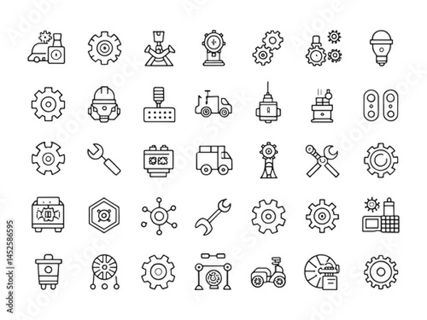 Fototapeta Mechatech Icon Revolutionizing Future of Robotics.eps