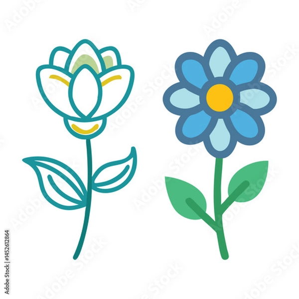 Fototapeta vector illustration of a flower
