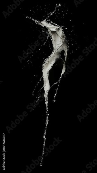 Fototapeta Abstract water splash on a black background. Captured in a high-speed and dynamic shot