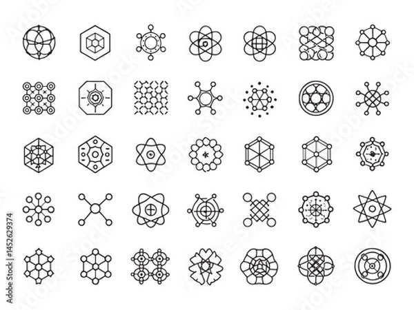 Obraz Quantum Node Icon Advances Secure Data Transmission.eps