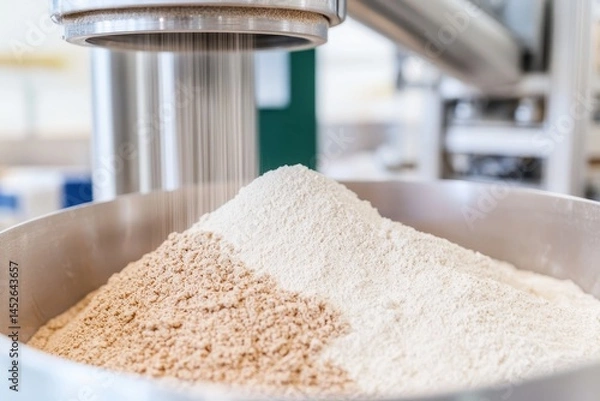 Obraz High-resolution image of a gluten mechanical sifter used in flour milling processes.