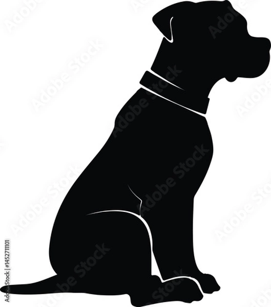 Obraz dog silhouette vector illustration element