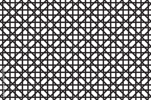 Obraz Vintage arabic and islamic background. Traditional arabic pattern. Arabic seamless pattern. Islamic vector background.