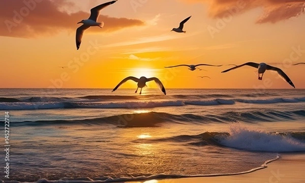 Obraz sunset on the beach