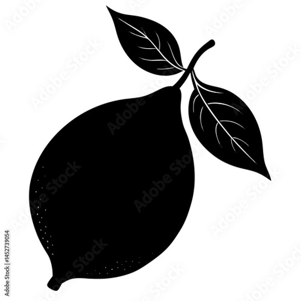 Obraz Food Lemon silhouette vector illustrator