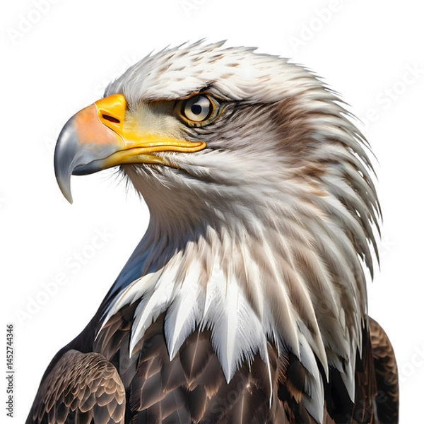 Fototapeta american bald eagle isolated