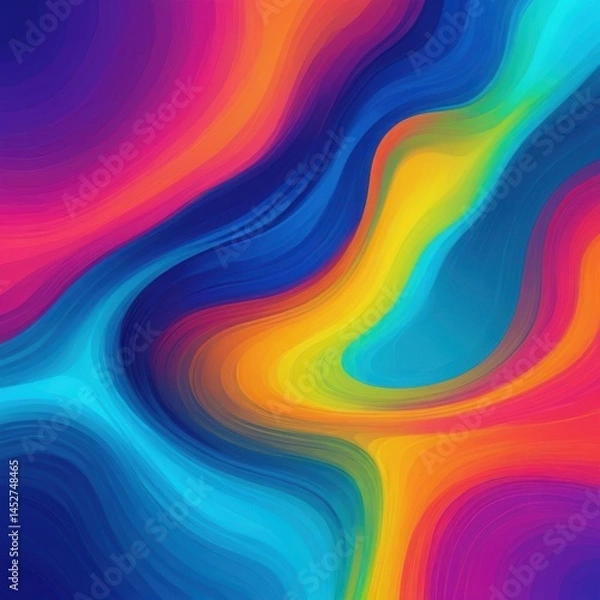 Fototapeta Abstract AI-generated colorful pattern design illustration