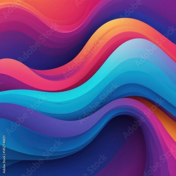 Fototapeta Abstract AI-generated colorful pattern design illustration
