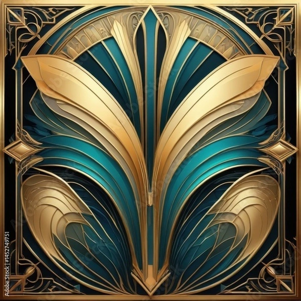 Fototapeta Abstract AI-generated colorful pattern design illustration