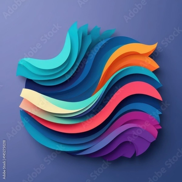Fototapeta Abstract AI-generated colorful pattern design illustration