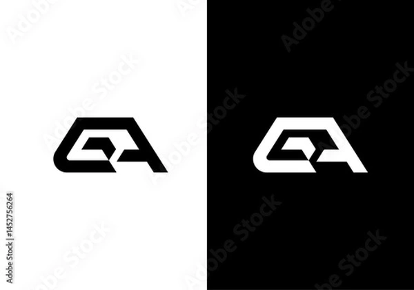 Obraz GA, AG letters monogram logo