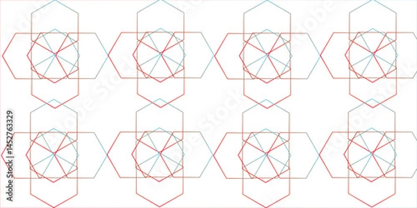 Obraz Seamless  Geometric Pattern Traditional Elegant. Seamless texture Vector pattern. Abstract Color pattern.Grid pattern.