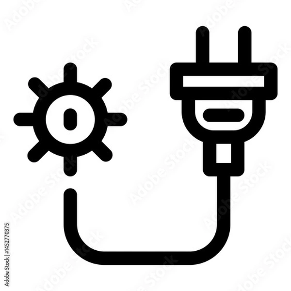 Fototapeta plug icon