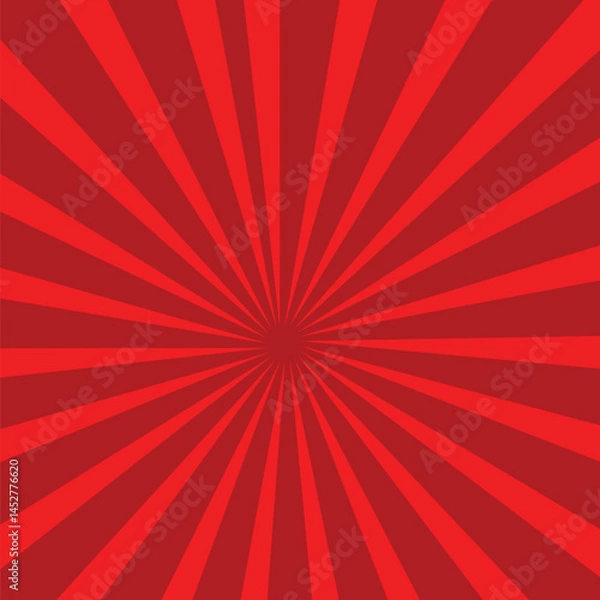 Fototapeta Red rays background. Sunburst abstract texture. Simple design