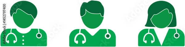 Obraz Doctor vector icon set. EPS 10 illustration