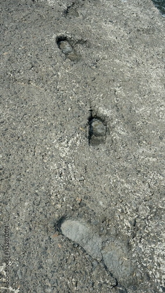 Obraz Fußabdrücke in Beton