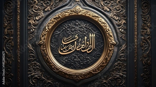 Fototapeta A dreamy scene of a decorative frame showcasing the name U...?U...?? in artistic style