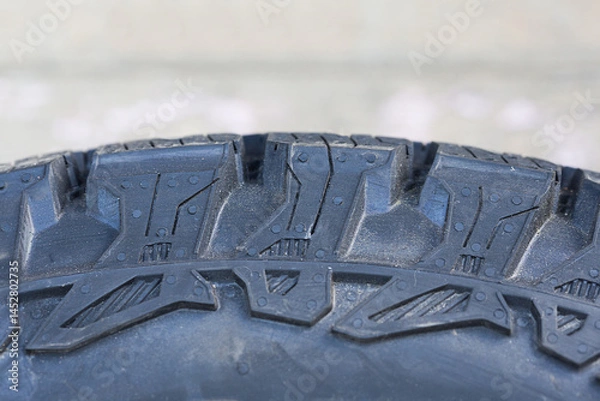 Fototapeta Car tires with new tread.