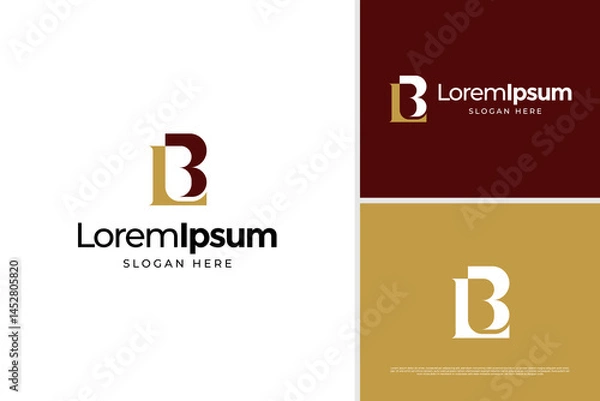 Fototapeta Letter L and B Law firm attorney logo vector design template capital