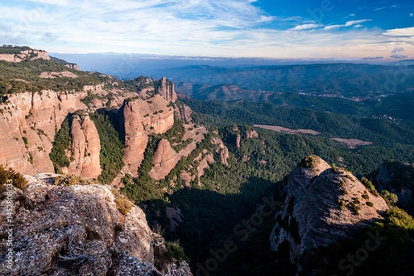 Fototapeta View of the beautiful landscape with high cliffs