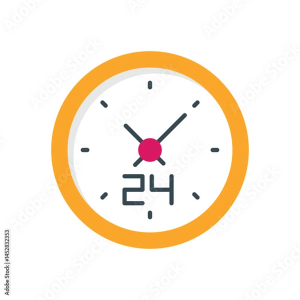 Fototapeta 24 Hours Vector icon