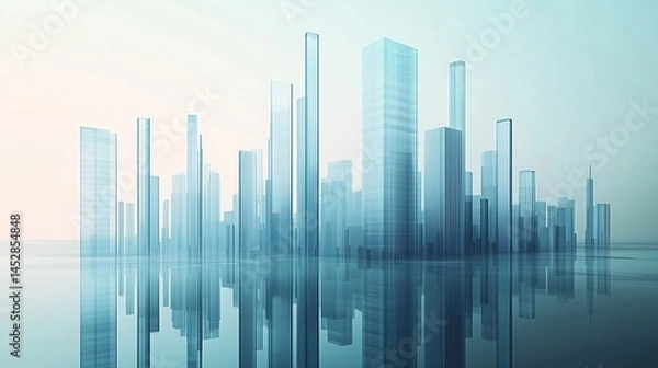 Fototapeta Reflective Cityscape