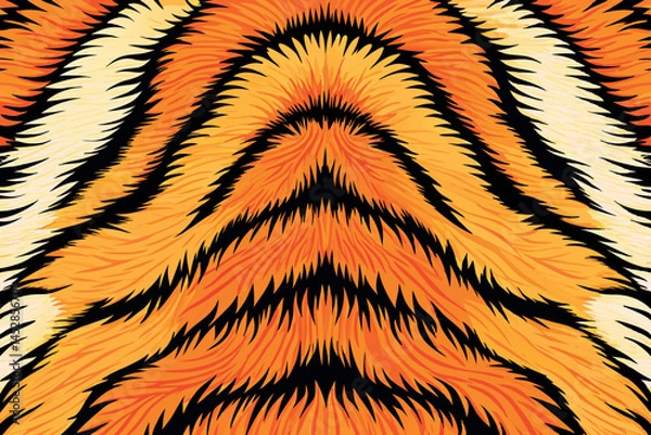 Obraz tiger fur pattern with contrasting orange and black textures, ideal for animal themed artwork or wildlife projects