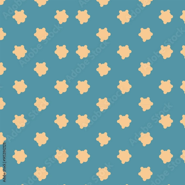 Fototapeta Retro floral seamless pattern design with vintage flower and leaf elements