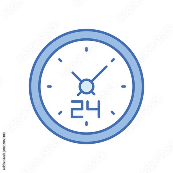 Obraz 24 Hours Vector icon