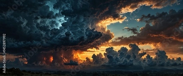 Fototapeta A dramatic and moody sky