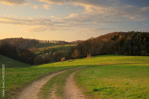 Obraz sunset in the mountains