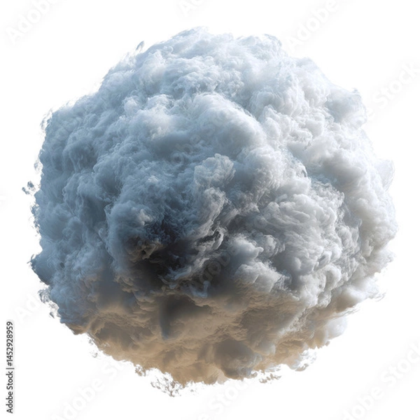 Fototapeta Abstract 3D Render of a Cumulus Cloud Sphere