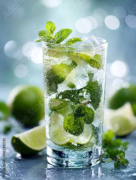 Obraz un beau verre de Mojito - IA Generative