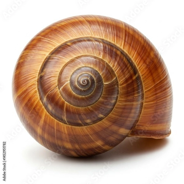 Fototapeta snail shell on white background
