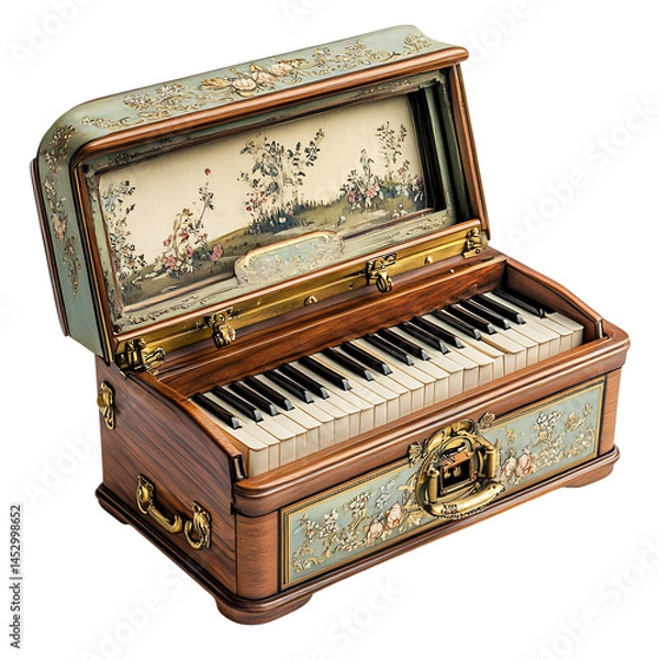 Fototapeta A Musical Box Playing Soothing Melodies Isolated on Transparent Background