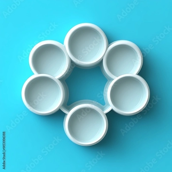 Fototapeta A Graphic Depiction of a Circular Diagram with Open Vessels