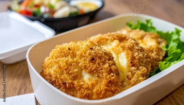 Fototapeta チーズ入り メンチカツ