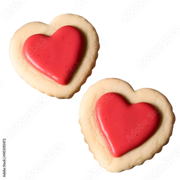 Obraz heart shaped cookie ; isolated on a transparent background	