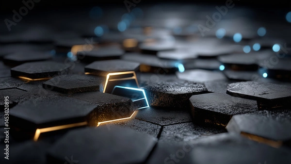 Obraz Minimalist Protective Armor Texture for Futuristic Design