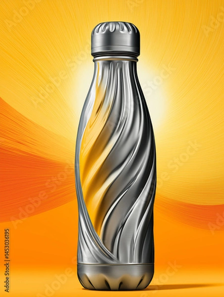 Obraz Decorated water bottle