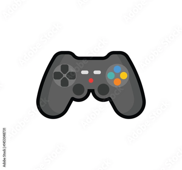 Fototapeta Video game controller vector isolated icon. Game controller emoji illustration. Joystick vector isolated emoticon
