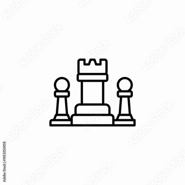 Fototapeta chess pieces icon sign vector