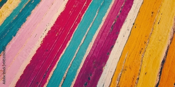 Fototapeta A Collection of Colorful Abstract Stripes That Are Masterfully Painted on a Canvas Surface