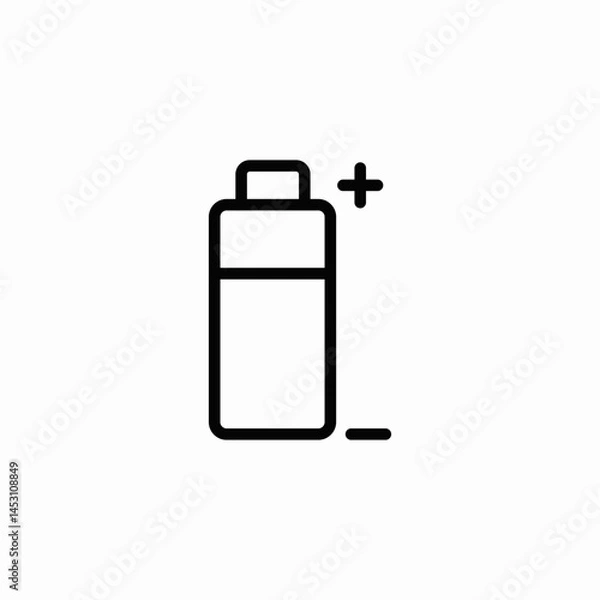 Fototapeta battery single icon sign vector