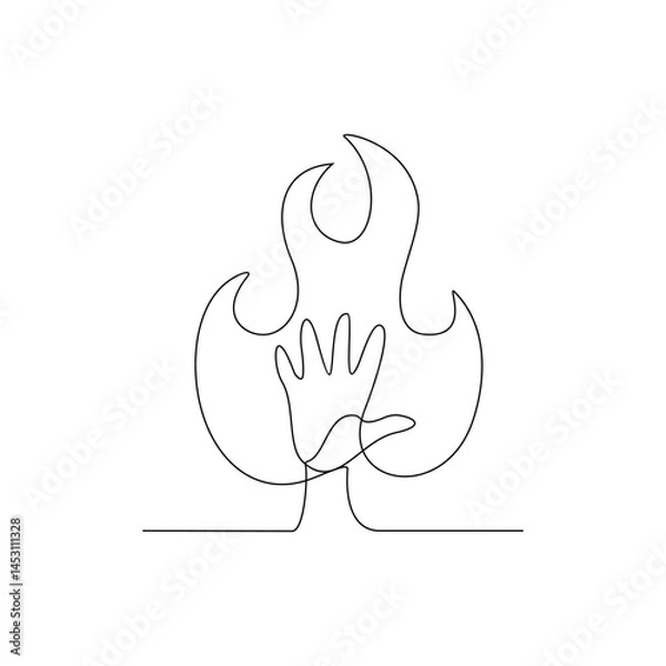 Obraz One continuous line design vector drawing illustration business concept of a Symbolizes the motivation and passion that drives business success. Suitable for your asset design and education.