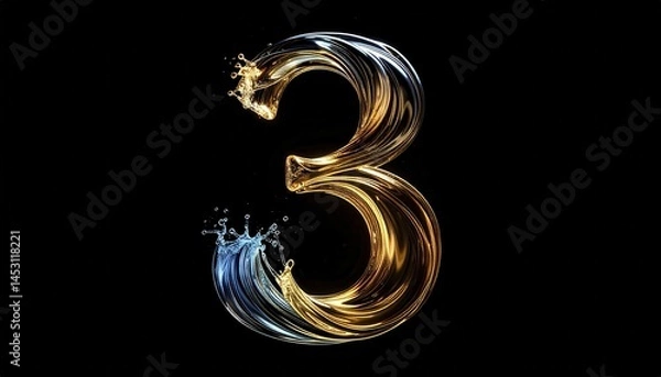 Fototapeta Flowing Water Number Three in Elegant Design