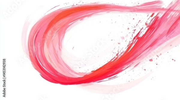 Fototapeta Abstract Pink and Red Paint Strokes: A Dynamic Artistic Expression