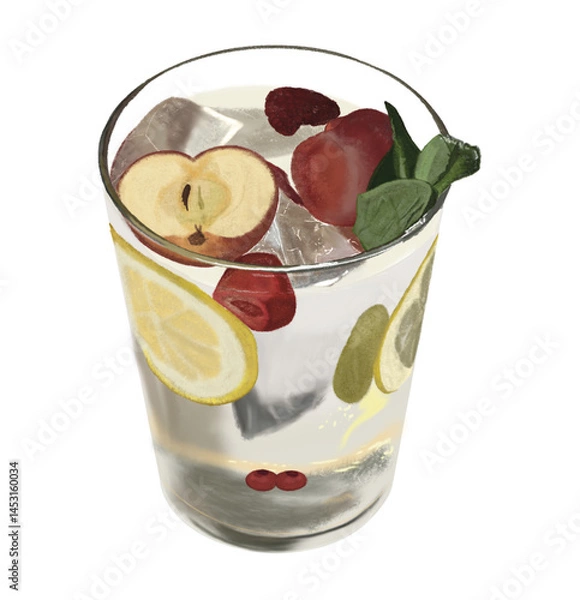 Obraz Apple Aid Fruit Juice Vector Design / 사과 에이드 과일 주스 벡터 디자인