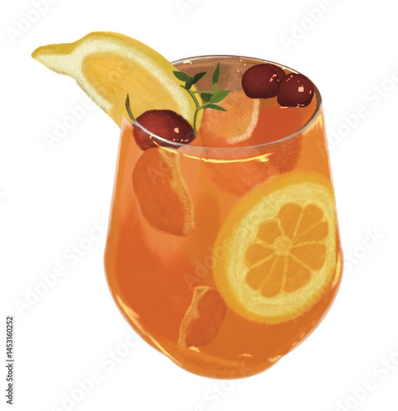 Obraz Orangeade Fruit Juice Vector Design